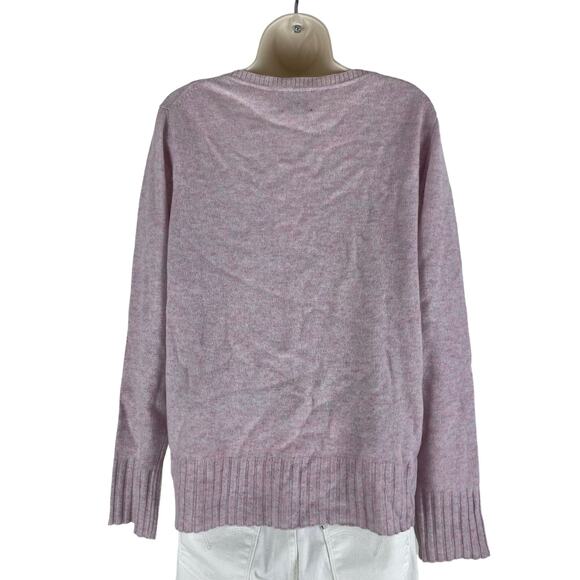 Qi Cashmere V Neck Long Sleeve Sweater Unicorn Purple Size XL - Picture 5 of 7